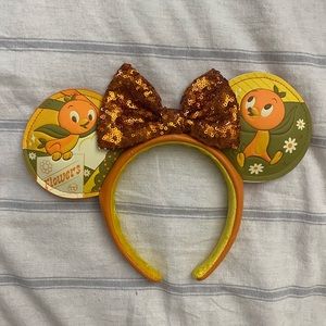 Orange Bird Vibes Epcot Sequins Bow Disney Minnie Ears 2023